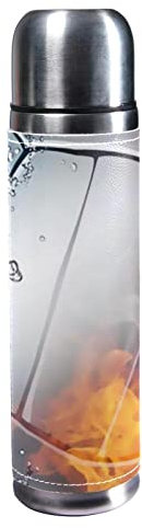 Isolierte Wasserflasche Edelstahl-Wasserflaschen Metall-Wasserflasche,Feuer Wasser Kunst Volleyball
