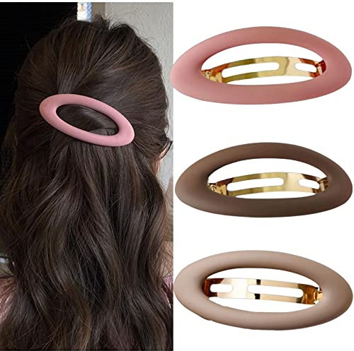 Große Haarspangen für Frauen, matt, Ellipse für dünnes Haar, französische Haarspange, niedliche Haarstyling-Clips, rutschfest, starker Halt, Vintage-Haarschmuck, Geschenke für Frauen und Mädchen