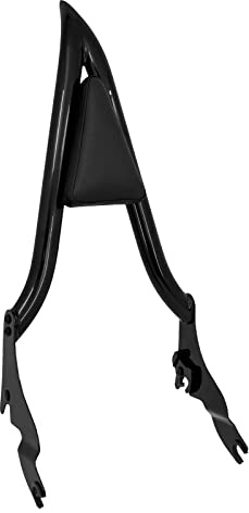 HCmotorku Motorrad Sissy Bar passend für Harley Touring Road King Street/Electra/Road Glide FLHR FLHX FLHT FLTR 2009-2023 Abnehmbare Beifahrer-Rückenlehne mit Kissen Polster 55cm Schwarz