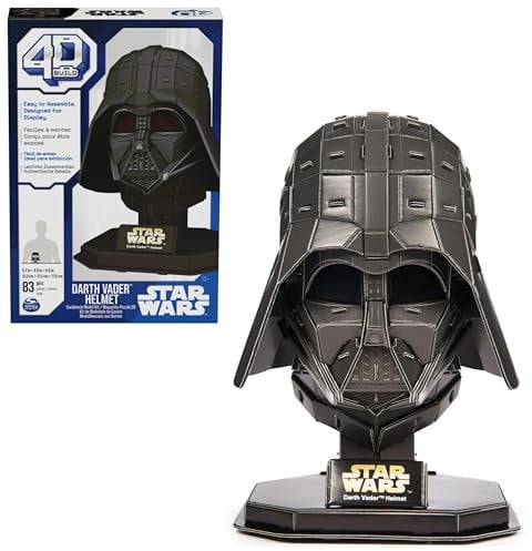 4D Build - Star Wars Darth Vader Helm - detailreicher 3D-Modellbausatz aus hochwertigem Karton, 83 Teile, für Star Wars Fans ab 12 Jahren