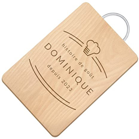 Maverton Planche à découper personnalisée pour elle - Plateau en bois avec manche en métal pour femme - maman - Planche avec gravure pour anniversaire - decoration cusine - Charlotte