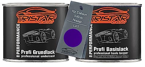 TRISTARcolor Autolack Set Dose spritzfertig für Datsun/Infiniti/Nissan LX0 Midnight Purple III Metallic Grundlack + Basislack 1,0L