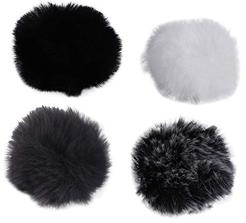 Wlauqueta Universal Lavalier Mikrofon Windschutz Fell Winddicht Soft für Lapel Lavalier Mic 5 mm