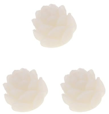 3 Set Vintage geschnitzte Lotusblüte weiße Bodhi Wurzel Spacer Perlen für DIY Armbänder