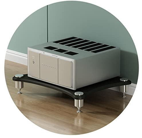 MollyYou HiFi-Rack, AV-Regal, 1-stöckig MDF-TV-Ständer, Schwarz, 60 * 48 * 10cm (1Tier)