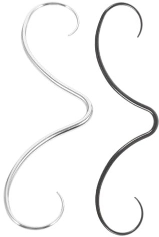 COLLBATH 2 Pièces cloison nasale moustache anneau de nez piercing septum moustache à septum anneaux de nez anneau de perçage de nez en métal bijoux en acier crevaison barbe