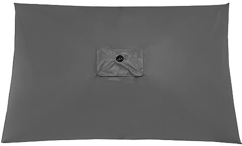 Auvent de rechange pour parasol de patio rectangulaire à 6 baleines, 3 x 2 m – Tissu imperméable – Housses de rechange pour parasol de jardin, cour