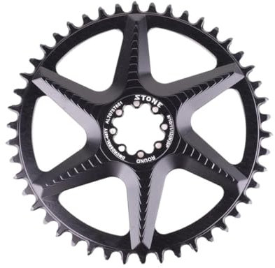 STONE – Plato Redondo Mount Direct Compatible SRAM Gravel Carretera Road Force AXS, Red AXS, QUARQ 12 velocidades Speed CNC Aluminio 7075-T651 (44T)