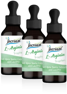 Nimm 3, zahl 2 Aktion Liposomale L-Arginin Tropfen hochdosiert - 6000mg L-Arginin pro Tag (540.000mg in 3 Flaschen) - mit Rote Bete Extrakt - MCT Öl C8 & C10