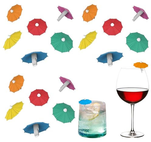 MIYUANGKJ Marcadores de cristal de silicona, marcadores de bebidas, marcador de vino, marcadores reutilizables, vasos de cristal, etiquetas para copas de champán, copas de cóctel, vasos (18 unidades),