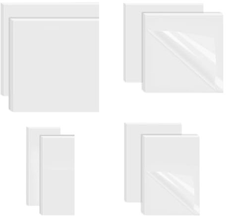 400 Blätter Transparente Haftnotizen, Transparent, Wasserfest Clear Sticky Notes, Wiederbeschreibbar Clear Sticky Notes für Schule, Büro, Hause (Vier Größen)