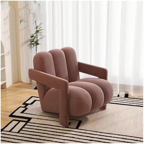 Fauteuil moderne en velours avec éponge haute densité ergonomique pour chambre à coucher, salon, bureau Rose poudré