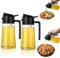 Dictien Spruzzatore per olio 2 in 1,Spruzzo di Olio per Friggitrice ad Aria Calda 470ml,Spray Olio Per Friggitrice ad Aria, Erogatore di Olio Della Bottiglia da Cucina per Cucina (Nero*2)