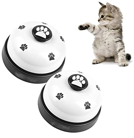 Yeenao Pet Training Bells with Paw Prints,2 Pack Dog Doorbell Set for Toilet/Hiking Training, Puppy & Cat Communication Device - No Install Reception Bell for Home & Outdoor Use