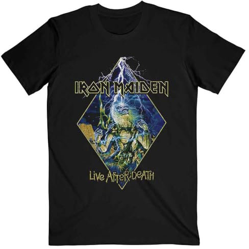 Rock Off officially licensed products Iron Maiden Live After Death Diamond T Shirt S Black