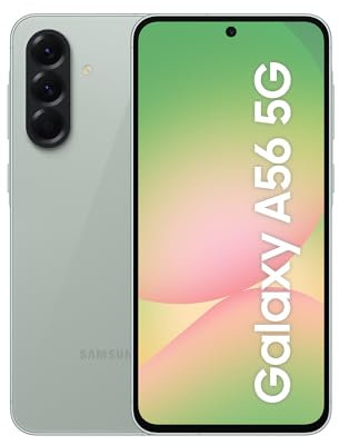 Samsung Galaxy A56 5G AI Smartphone ohne Vertrag, Simlockfreies AI Handy mit Android, 8 GB RAM, 256 GB Speicher, 50-MP-Kamera, Awesome Olive, 2,5 Jahre Herstellergarantie [Exklusiv auf Amazon]
