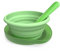 Chicco Set Pappa da Viaggio, Piattino collassabile in Silicone 250 ml, Pratico Cucchiaio, Custodia Compatta, Ideale in Viaggio, Kit Pappa Portatile, Comodo e Facile da Trasportare, 6 mesi+, Verde