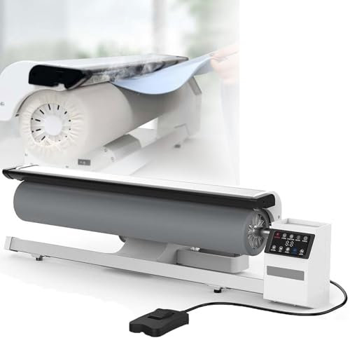 Intelligent Steam Anti-Slip Feet Press with Touch Screen –2950w Rotary Roller Iron Steam Press Machine with 5 Fabric Modes,for Hotel Linen & Bed Sheets