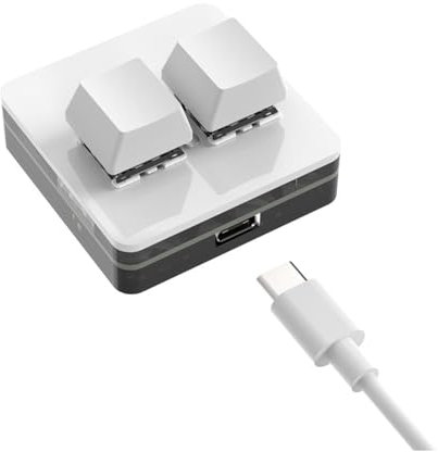 Heiikiuy Mini Clavier Personnalisé Clavier Macro OSU RGB à 2 Touches Clavier Mécanique Programmable pour Travailler dans les Jeux, Type A