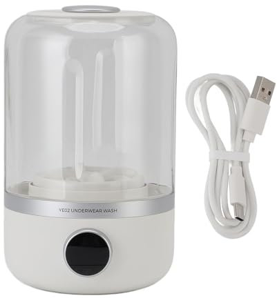 Lavadora de ropa interior, 10W Ropa portátil recargable Ropa portátil Mini Máquina de lavadora para apartamentos, acampar, viajar