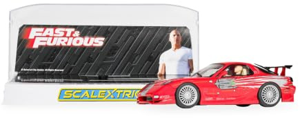 Scalextric Cars - C4592 The Fast And The Furious Mazda RX7, Dom Toretto - Toy Slot Car for use with Race Tracks and Set - Gift Ideas for Kids and Adults, Scalextric Accessories