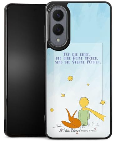 Silikon Hülle kompatibel mit Samsung Galaxy S25 Edge Case schwarz Handyhülle Der Kleine Prinz Kinderbuch Offizielles Lizenzprodukt