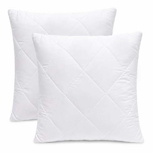Makimoo Kopfkissen 2er Set, Kissen für Bett und Dekokissen, Polyester Innenkissen Füllkissen for Sofakissen Zierkissen (40 x 40 cm)