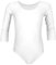 Aquarti Mädchen Ballett Trikot 3/4 Arm Gymnastik Ballettanzug, Farbe: Weiß, Größe: 134