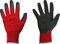 12 Paar Latex beschichtete Handschuhe Goodjob *BLACKGRIP* rot/schwarz
