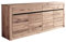 MASSIVMOEBEL24.DE Sideboard Zerreiche 202x45x85 Bianco geölt MONTREUX #211
