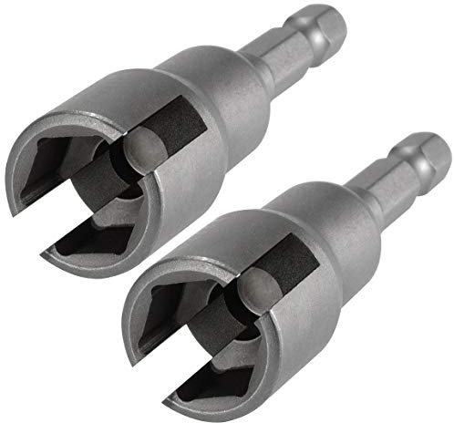 ANCIRS Wing Nut Driver - Wingnut Drill Bit Socket Tool, 1/4 Hex Shank, Slot Wing Nuts Drill Bit Socket Wrenches Tools Set, Drills Bits for Panel Nuts Screws Eye C Hook Bolt Steel
