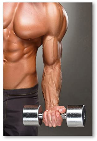 Postereck - 1910 - Mann Fitness, Sixpack Muskeln Hanteln Training - Wandposter Fotoposter Bilder Wandbild Wandbilder - Poster - DIN A4-21,0 cm x 29,7 cm