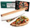 Dolce Mare Pizza Cutter - Versatile Chopping Knife with Noble Oak Handle - Pizza Knife with Extra Sharp Stainless Steel Blade - Blade Protector & Instructions Included