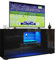 ELEGANT 1350mm Modern TV Stand Cabinet with RGB LED Lights Black Gloss TV Unit for up to 55 TV with Ambient Light for Living Room Furniture, Power Adapter included