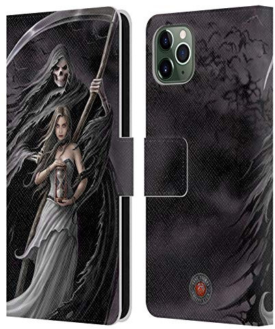 Head Case Designs Officially Licensed Anne Stokes Summon the Reaper Gothic Leather Wallet Case Compatible With Apple iPhone 11 Pro Max