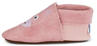 Affenzahn Krabbelschuh, Babyschuh aus Leder für Mädchen und Jungen - Einhorn, Rosa,Medium