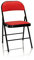 hjh OFFICE 803003 Klappstuhl gepolstert TUDELA Kunstleder Rot Besucherstuhl Faltstuhl klappbar, bis 130kg belastbar