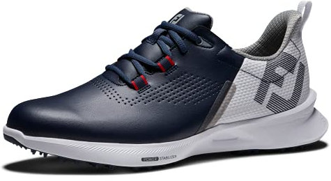 FootJoy 55442060W Men's Fuel Golf Shoe, 6 UK Wide, Navy/White/Red