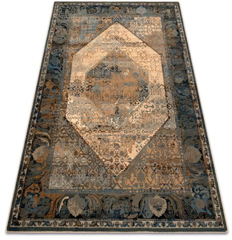 rugsx Wollteppich für Wohnzimmer, Schlafzimmer, traditionell Omega SENEH Vintage Cognac 170x235 cm