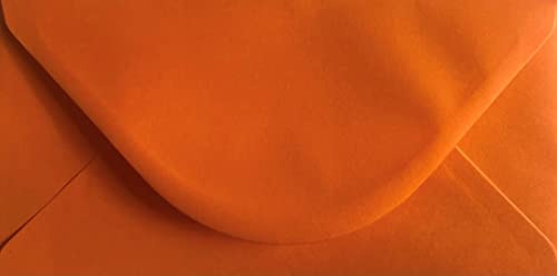 DL (110mm x 220mm) Coloured Envelopes for Greetings Cards Party Invitations & Craft - Pack of 30 (Orange)