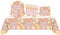 Rose Gold Happy Birthday Party Decorations Tableware Set for Men,Women,Boys,Girls,31Pcs Birthday Dinnerware-Plastic Tablecloth,Paper Plates,Napkins,Cups for Him,Her Birthday Party Supplies