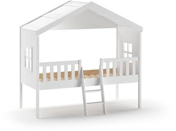 Vipack Bed, Gemischte Materialien, weiß, Twin