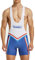 AIEOE Herren Ringertrikot Ringeranzug Wrestling Singlet Trikot Sport Jumpsuit Jockstrap Leotard Athletic Supporters Gewichtheben Jock Bodysuit Einteilige Ärmellose - L
