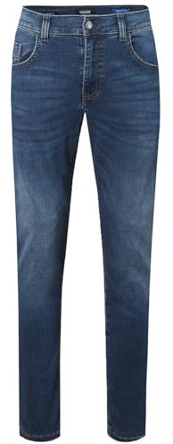 PIONEER AUTHENTIC JEANS Herren Jeans Rando | Männer Hose | Regular Fit | Blue Denim/Washed Washed | Blue/Black Used Whisker 6805 | 35W - 30L