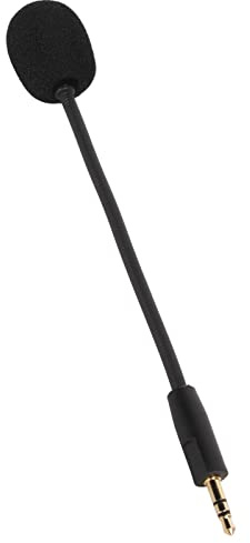 Micro de jeu de rechange pour Kingston Hyper X Cloud Orbit S, microphone de jeu flexible détachable de 3,5 mm, design rotatif antibruit pour casques de jeu