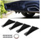 JNNJ 4 Pcs Auto Heckstoßstange Spoiler Diffusor, Auto Heckstoßstange Spoiler, Haifischflosse Heckspoiler Heck Diffusor Splitter Anti-Crash Stoßstange Chassis(Schwarz/Biegung)
