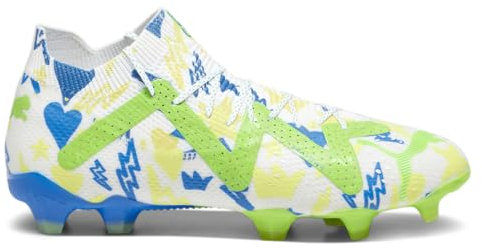 PUMA Future Ultimate Neymar JR FG/AG, Weiß, Blau, Grün, Gelb, EU 43