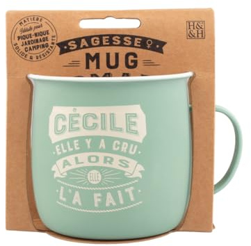 MUG NOMADE - Mug à thé et café personnalisé Cécile - Cadeau pour Femme