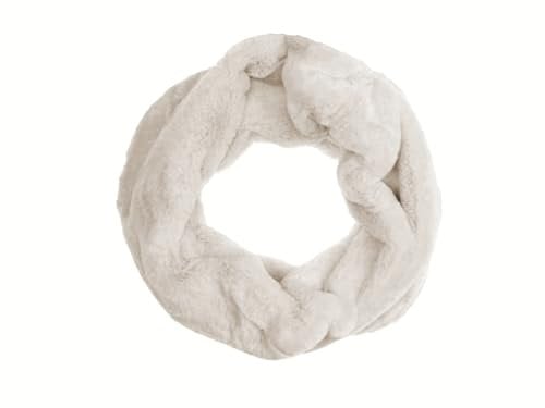 HomeRelax&Style Loop Schal Damen » Teddy Winterschal Kunstpelz » dicker Winterschal » Damenschal warm & weich (Beige)