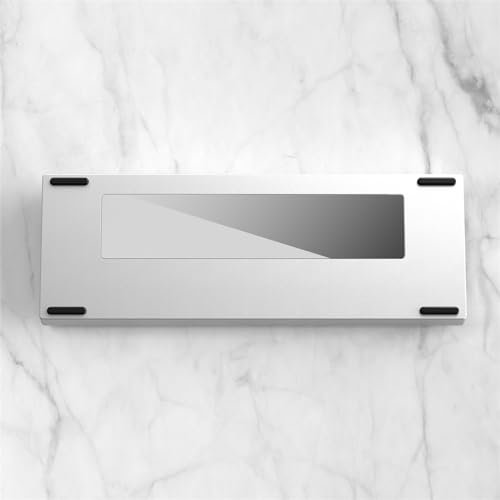 DrunkDeer G65 Aluminum CNC Case Kit Custom for 65% Rapid Trigger Mechanical Gaming Keyboard, DIY Keyboard Case - Silver White, Only Case